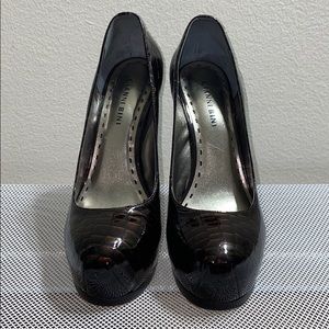 Gianni Bini brown leather platform heel